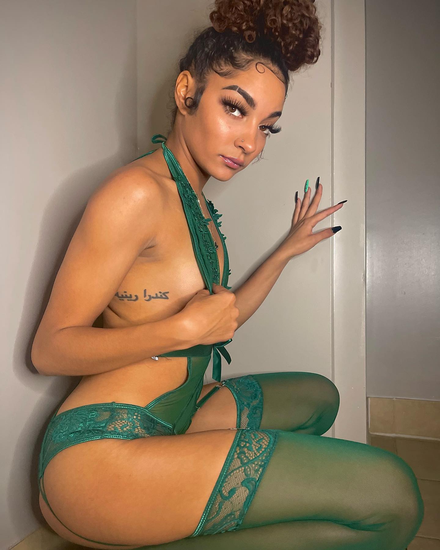 Dirty 2Pcs Lingerie Body Suit (Full Set)