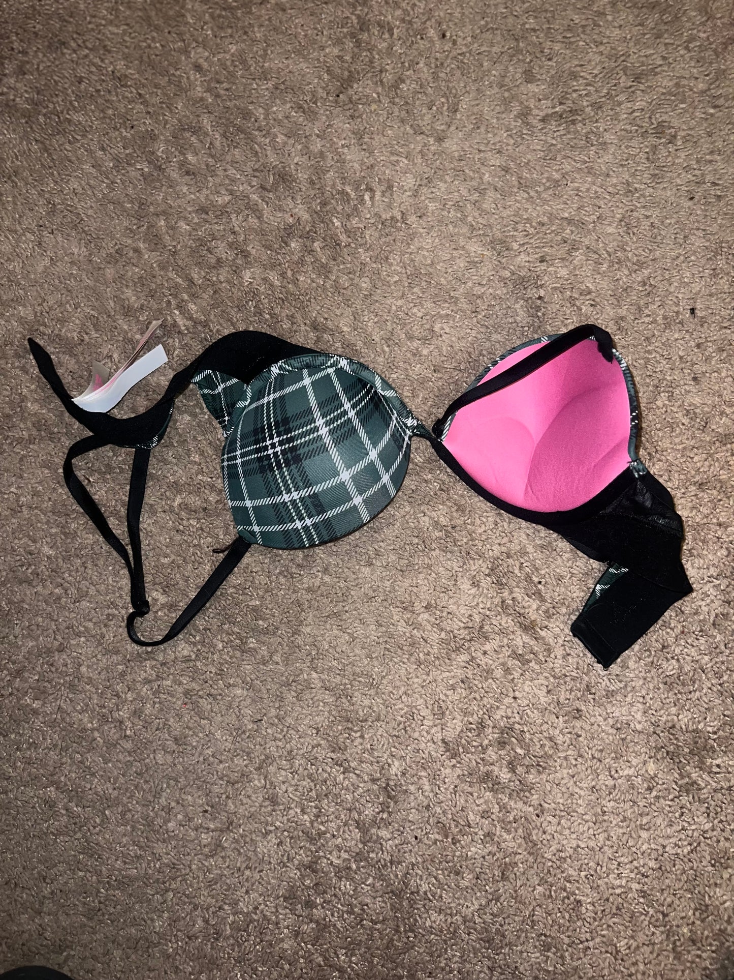 Used Plaid Bra 🤍